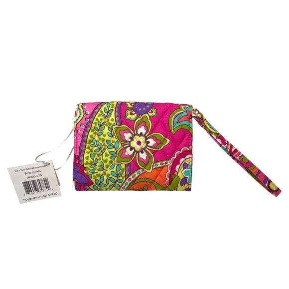 Vera Bradley Pink Swirls Your Turn Lock Smartphone Wristlet Wallet 14990-179 NWT - Picture 2 of 16